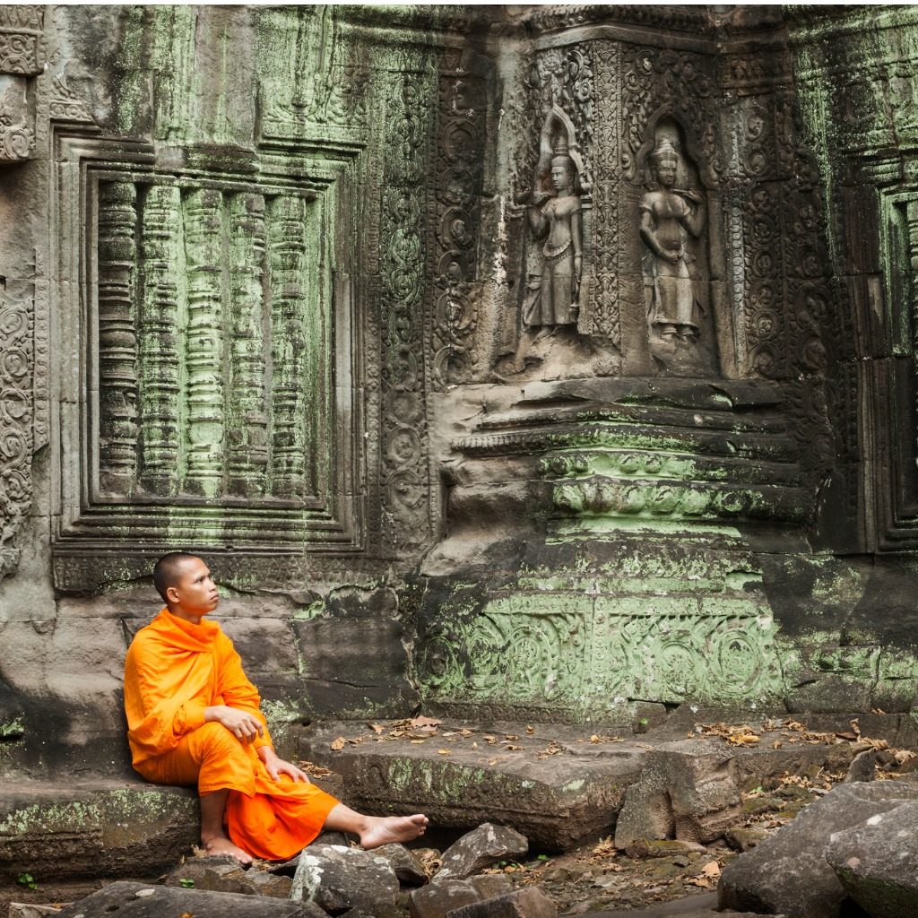 Monk at the Siem Reap, Cambodia
