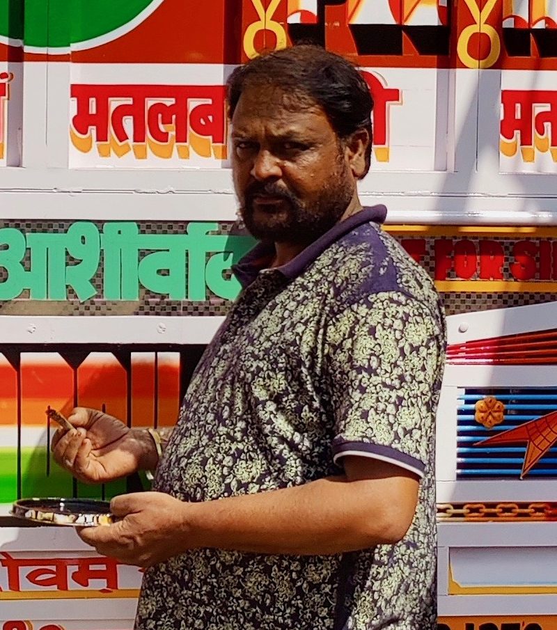 Sanjay Gharoo, truck painter